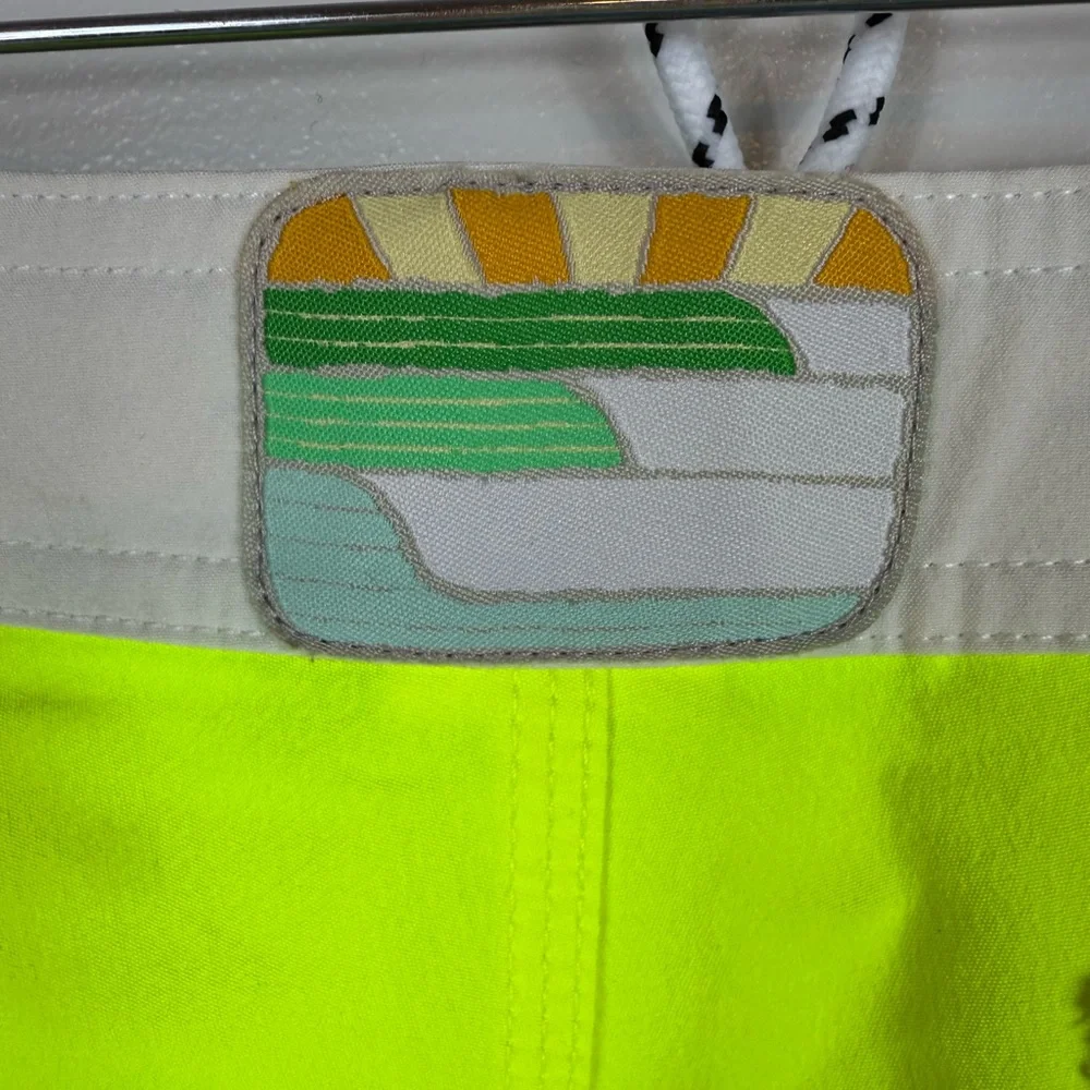 Crewcuts X Greenlines Boys Board‎ Shorts Yellow Blue Size 14 Kids Beach Summer